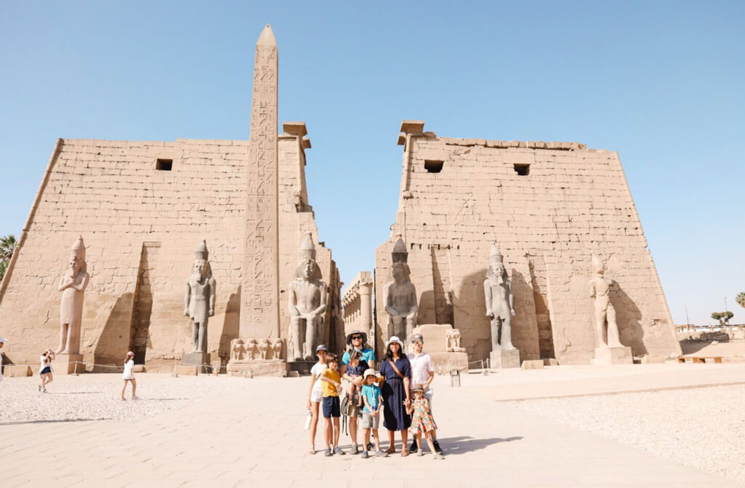 A-wonderful-photo-of-a-family-in-front-of-Luxor-Temple.
